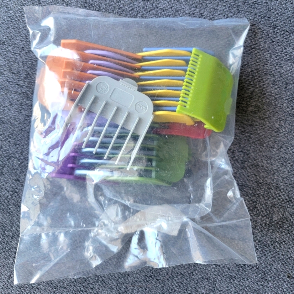 Professional 10 Color Coded Cutting Guides/Combs  1/16” to 1 -Wahl Timmers